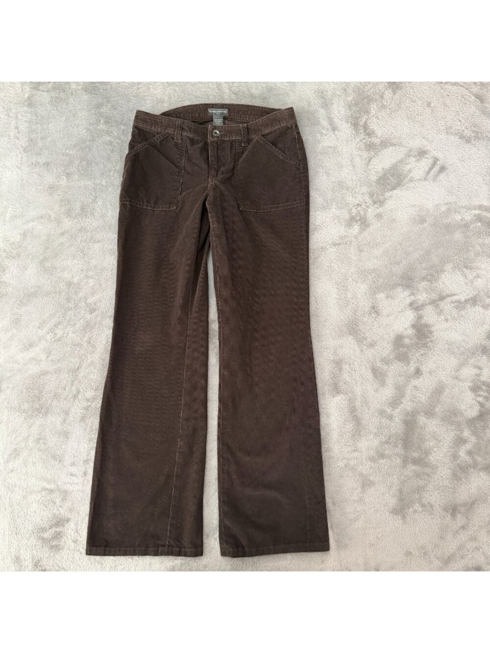 Vintage Y2K Banana Republic Factory Brown Corduroy Low Rise Flare Pants 6